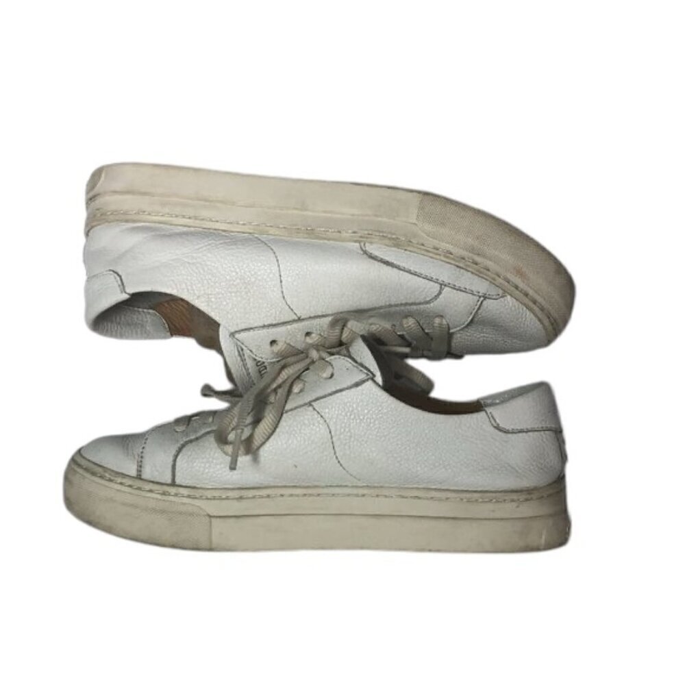 SOLUDOS Sneakers Women's Size 9.5 White Platform Leather Laces Low Top Shoes